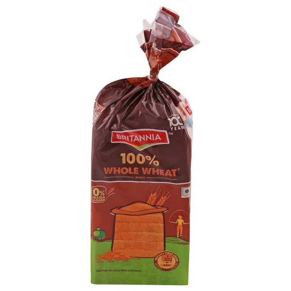 Britannia 100 Whole Wheat Bread 450 g JioMart