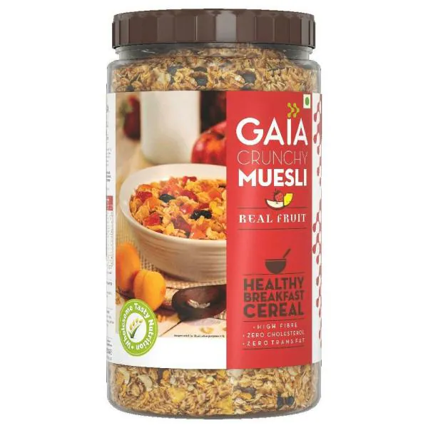 GAIA Crunchy Real Fruit Muesli 1 kg JioMart