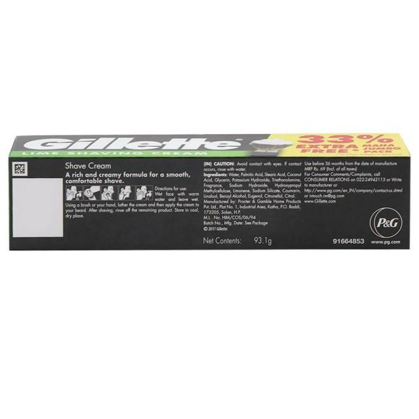 Gillette Lime Shaving Cream 70 g JioMart Express