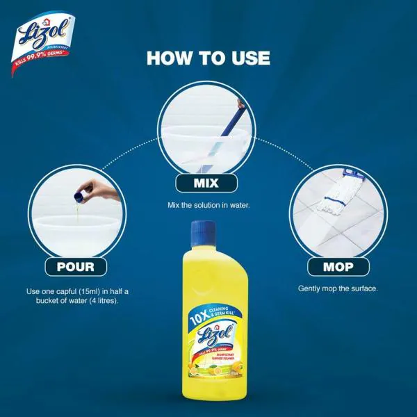 Harpic Original & Lizol Citrus Cleaning Combo Pack (500 ml + 500 ml