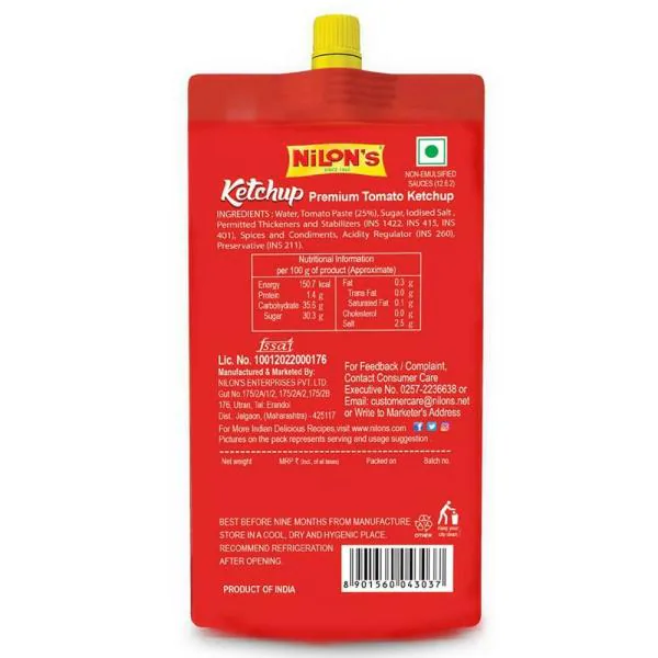 Nilon's Premium Tomato Ketchup 90 g JioMart