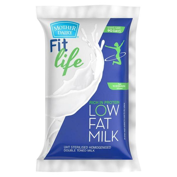 Mother Dairy Livelite Double Toned Low Fat Milk 450 ml (ESL pouch