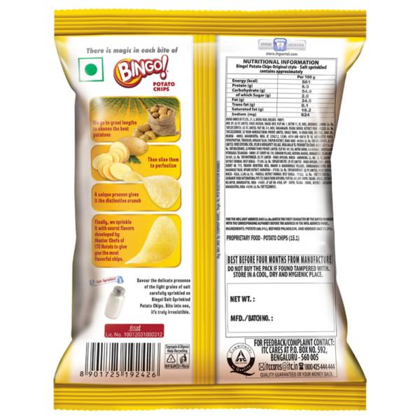Bingo Salt Sprinkled Potato Chips 21 g JioMart