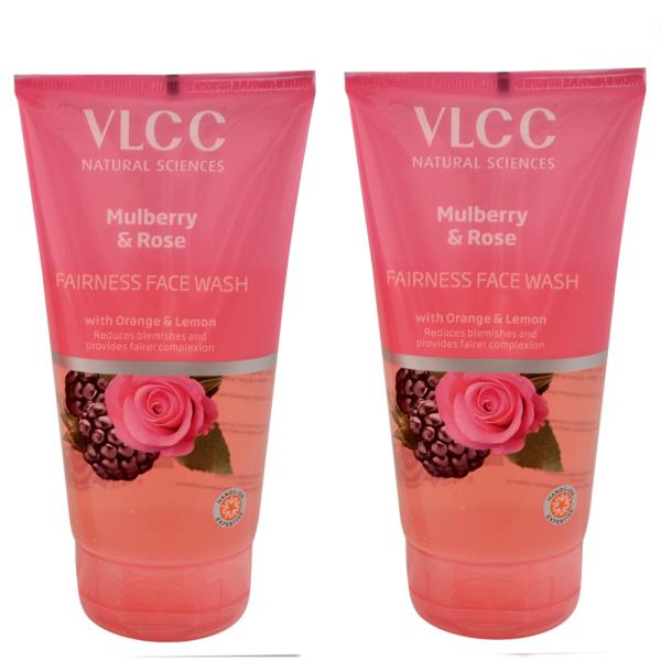 VLCC Mulberry & Rose Fairness Face Wash with Orange Lemon 150 ml (Buy 1