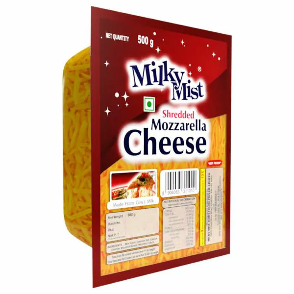 Milky Mist Shredded Mozzarella Cheese 500 g (Pouch) JioMart