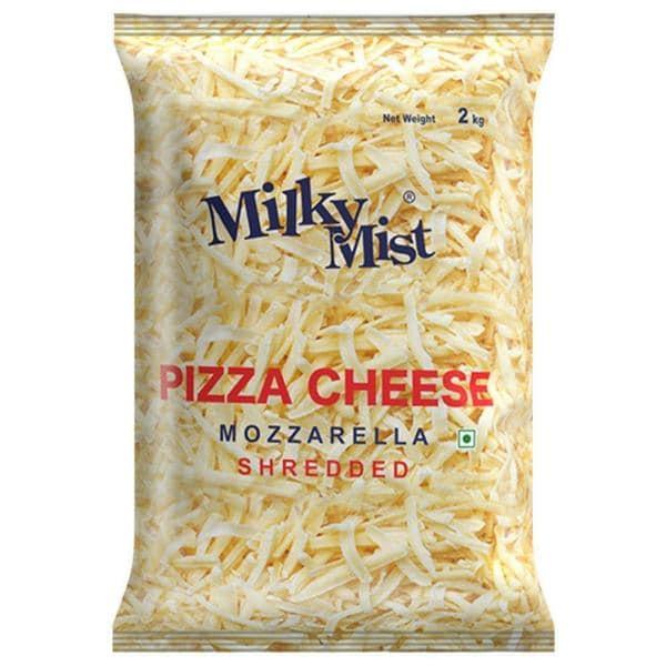 Milky Mist Shredded Mozzarella Pizza Cheese 2 kg (Pouch) JioMart