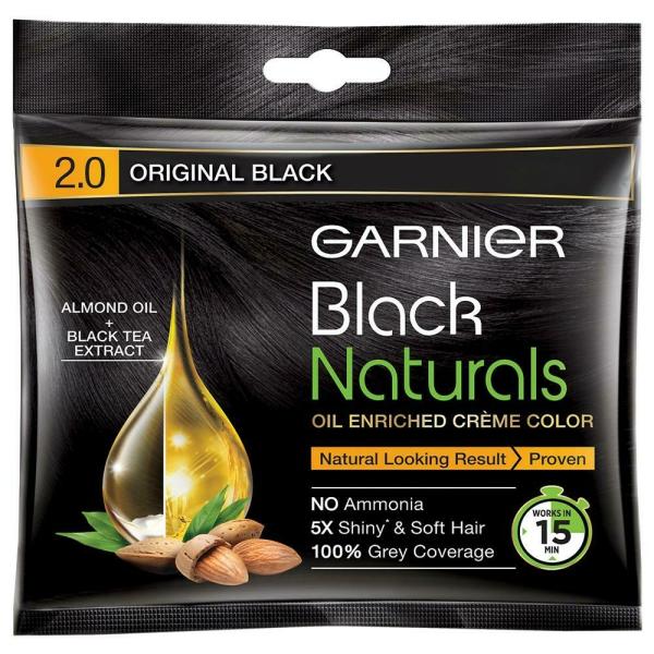 Garnier Black Naturals Ammonia Free Hair Colour, Original Black (20 g + 20  ml) - JioMart