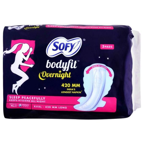 Sofy Bodyfit Overnight Sanitary Napkin with Wings (XXXL) 3 pads JioMart