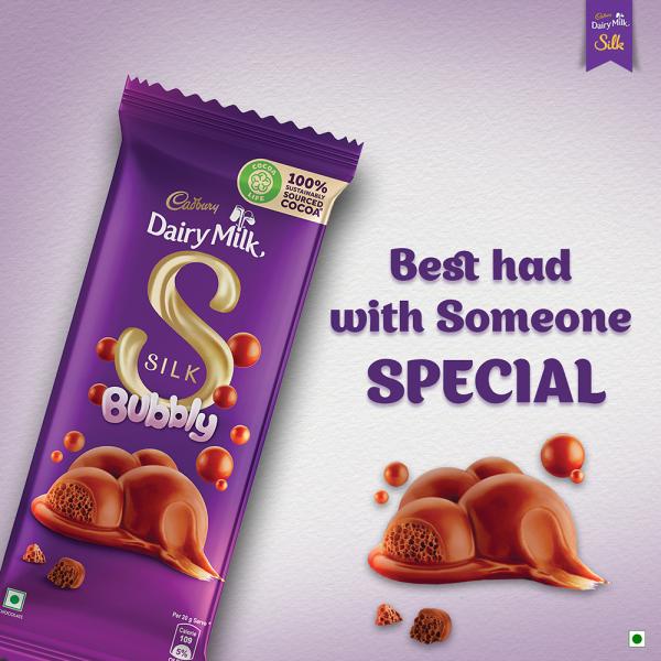 Cadbury Dairy Milk Silk Bubbly Chocolate 50 g JioMart