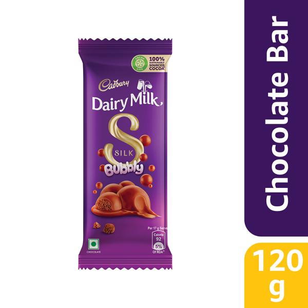 Cadbury Dairy Milk Silk Bubbly Chocolate 120 g JioMart