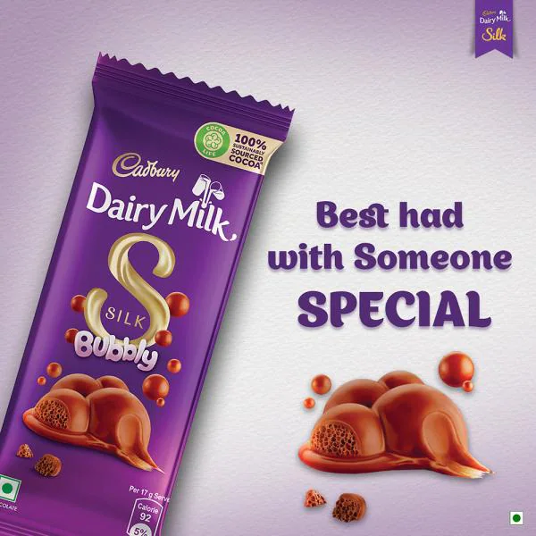 Cadbury Dairy Milk Silk Bubbly Chocolate 120 g JioMart