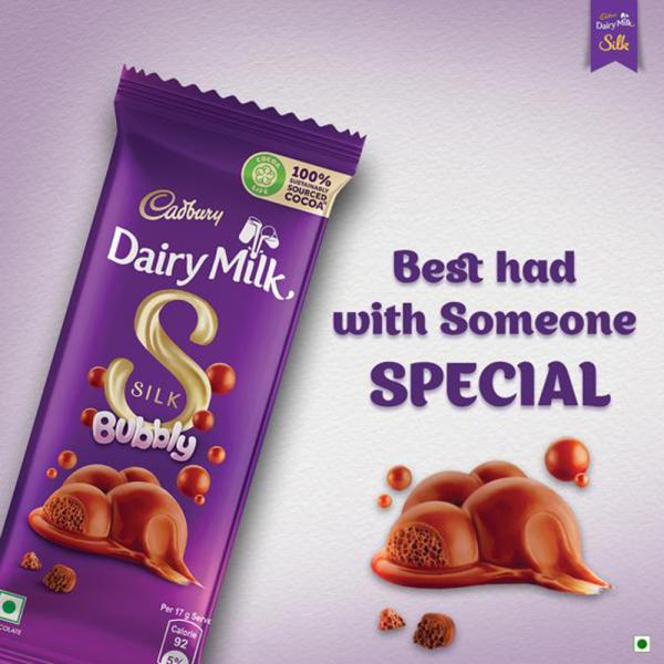 Cadbury Dairy Milk Silk Bubbly Chocolate 153 g JioMart