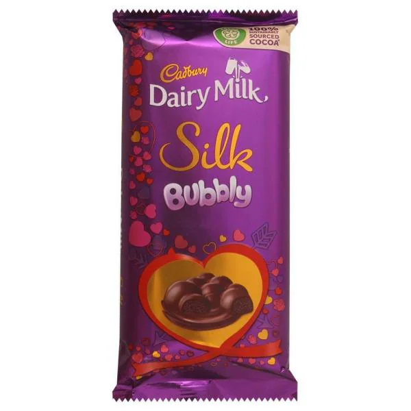 Cadbury Dairy Milk Silk Bubbly Chocolate Bar 120 g JioMart