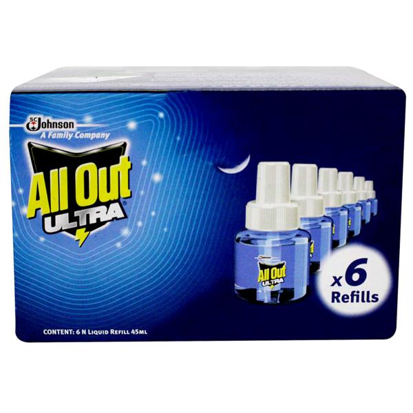 All Out Ultra Mosquito Repellent Refill 45 ml (Pack of 6) JioMart