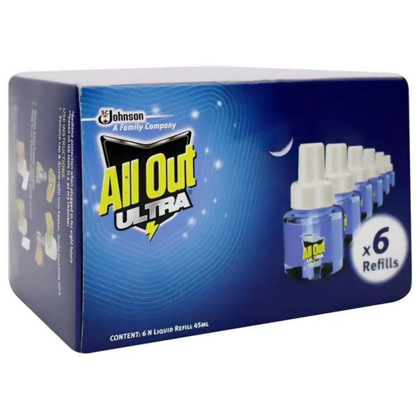 All Out Ultra Mosquito Repellent Refill 45 ml (Pack of 6) JioMart