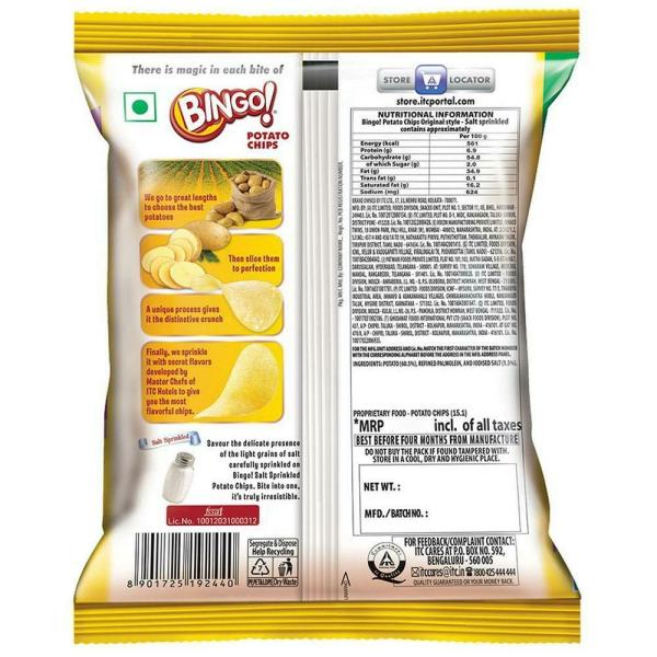 Bingo Salt Sprinkled Potato Chips 52 g JioMart