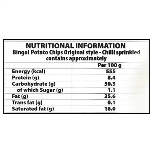 Bingo Original Style Chilli Sprinkled Potato Chips 52 g JioMart