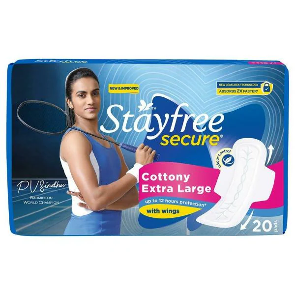 Stayfree Secure Cottony Sanitary Napkin with Wings (XL) 20 pads JioMart