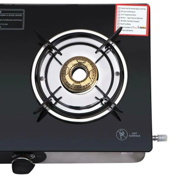 Surya Flame Classic Black Toughened Glass Top 2 Burner Gas Stove JioMart