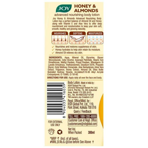Joy Honey & Almond Skin Cream & Lotion with Skin Fruits Face Wash for