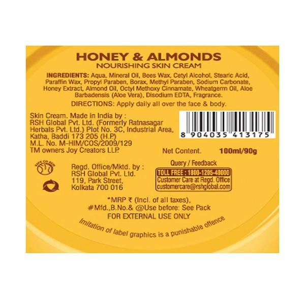 Joy Honey & Almond Skin Cream & Lotion with Skin Fruits Face Wash for