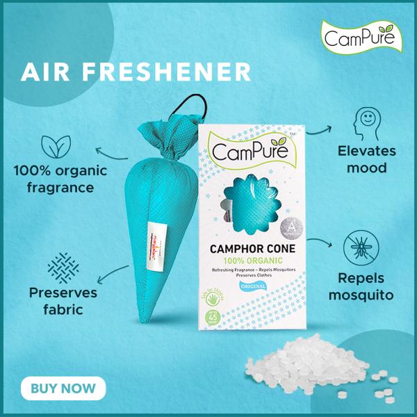 CamPure Original Camphor Cone Air Freshener 60 g JioMart