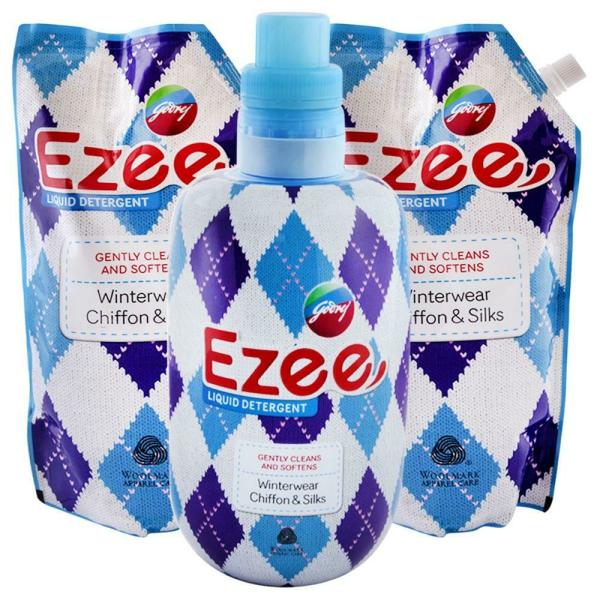 Godrej Ezee Winterwear, Chiffon & Silks Liquid Detergent 1 kg (Buy 2