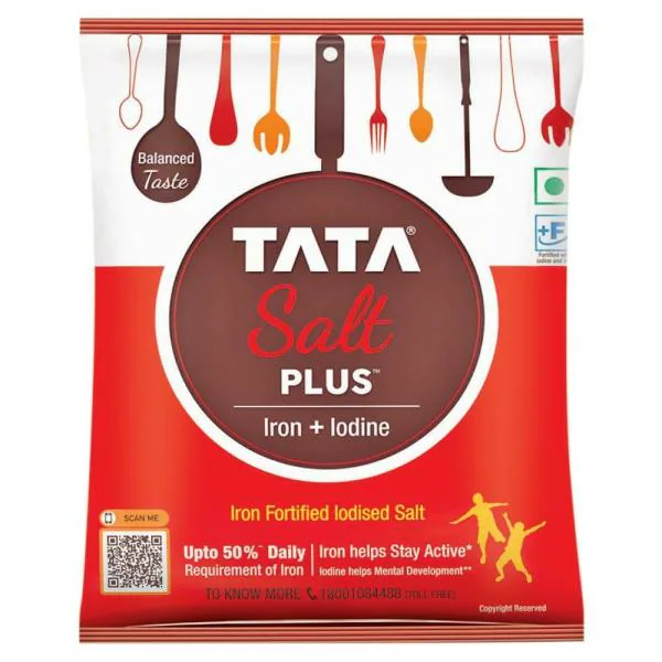 Tata Plus Iron Fortified Iodised Salt 1 kg JioMart