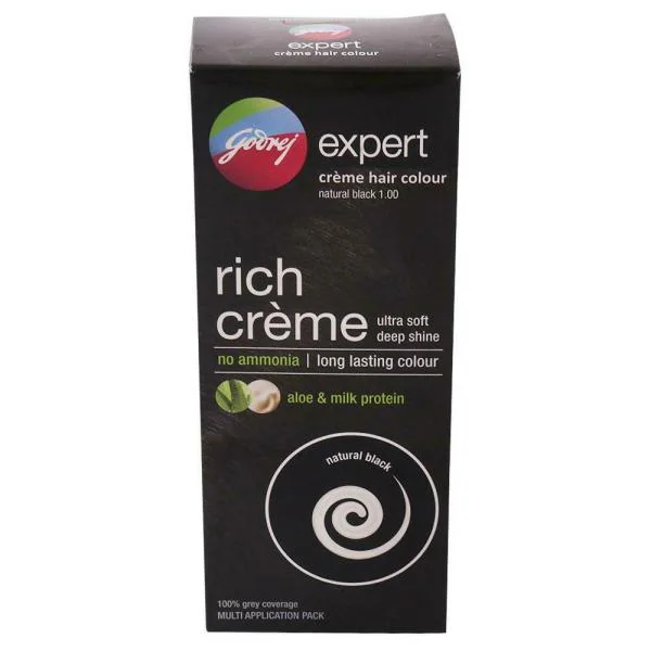Godrej Expert Rich Creme Ammonia Free Hair Colour, Natural Black (62 g+ 50  ml) - JioMart