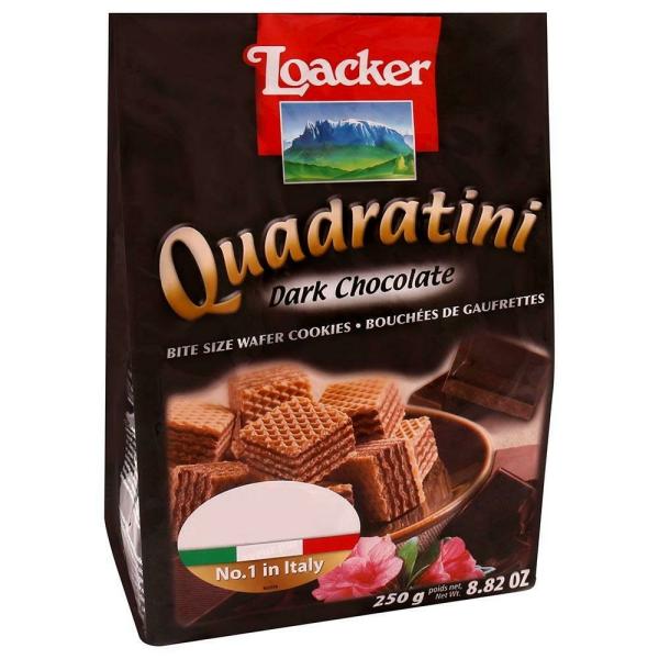Loacker Quadratini Dark Chocolate Wafer Cookies 250 g JioMart