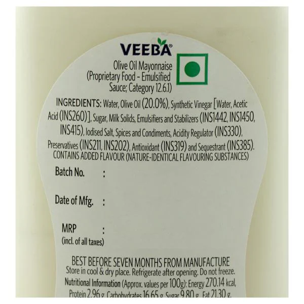 Veeba Olive Oil Mayonnaise 300 g JioMart