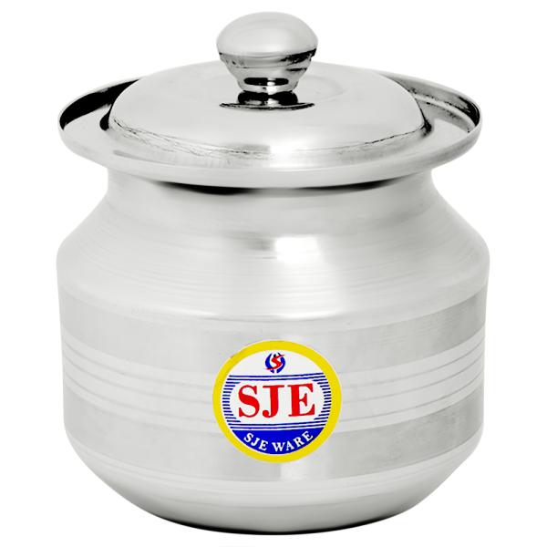 SJE Deluxe Round Steel Ghee Pot with Lid 120 ml JioMart