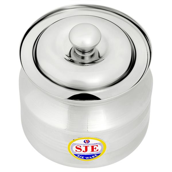 SJE Deluxe Round Steel Ghee Pot with Lid 120 ml JioMart