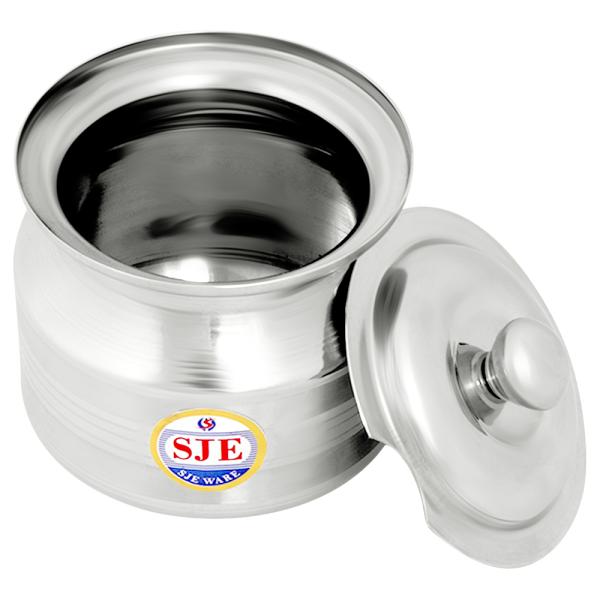 SJE Deluxe Round Steel Ghee Pot with Lid 120 ml JioMart
