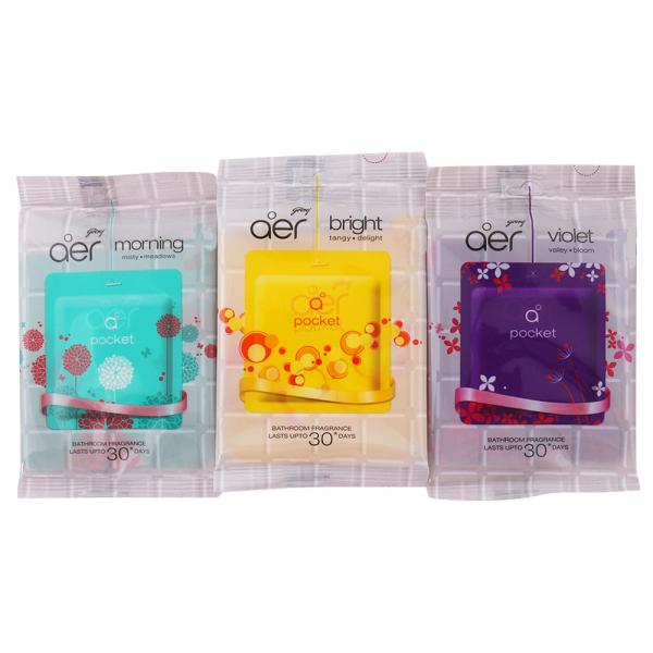 Godrej Aer Pocket Bathroom Freshener 10 g (Pack of 3) JioMart