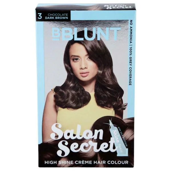BBlunt Salon Secret Ammonia Free Creme Hair Colour, Chocolate Dark Brown  (3) (100 g + 8 ml) - JioMart