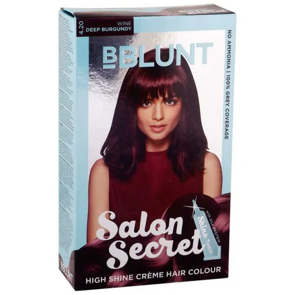 BBlunt Salon Secret High Shine Creme Hair Colour, Wine Deep Burgundy ()  (100 g+ 8 ml) - JioMart