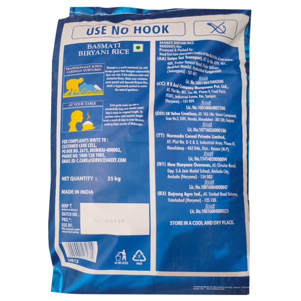 Basmati Biryani Rice 25 kg JioMart