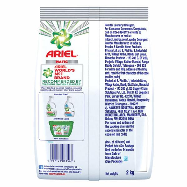Ariel Matic Top Load Detergent Powder 2 kg JioMart