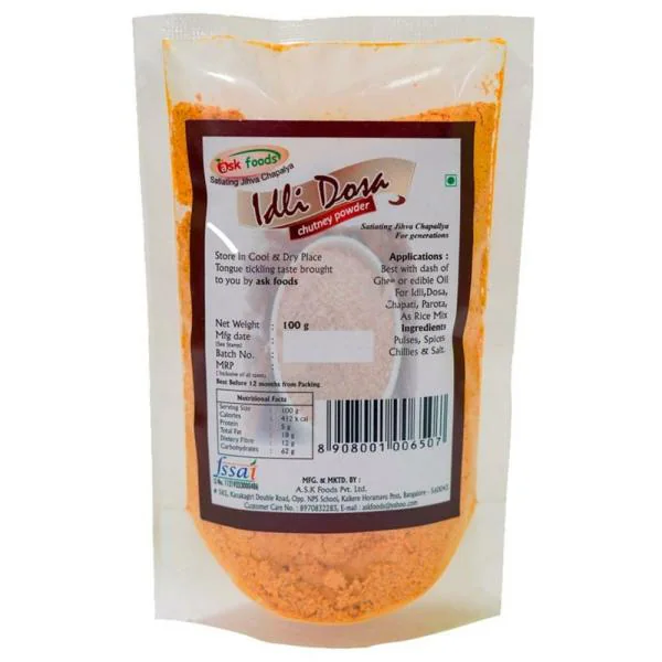 Ask Foods Idli Dosa Chutney Powder 100 g JioMart