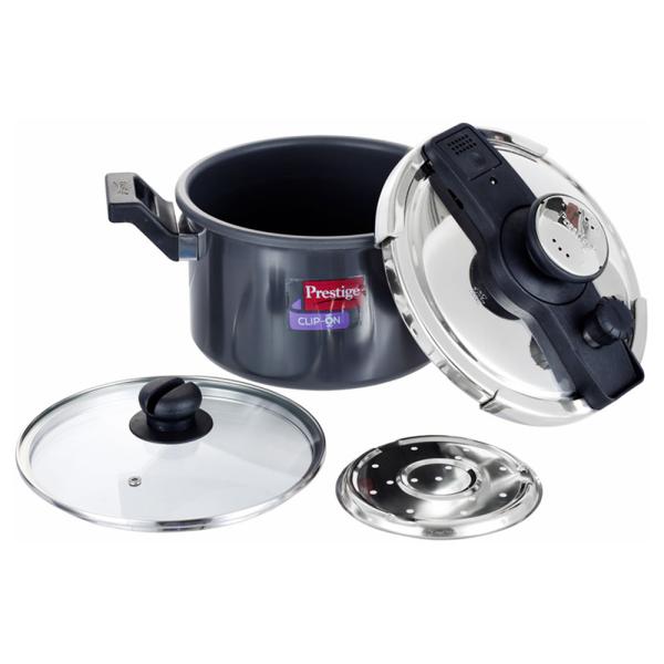 Prestige Duo Hard Anodised Clip On Pressure Cooker 5 L JioMart