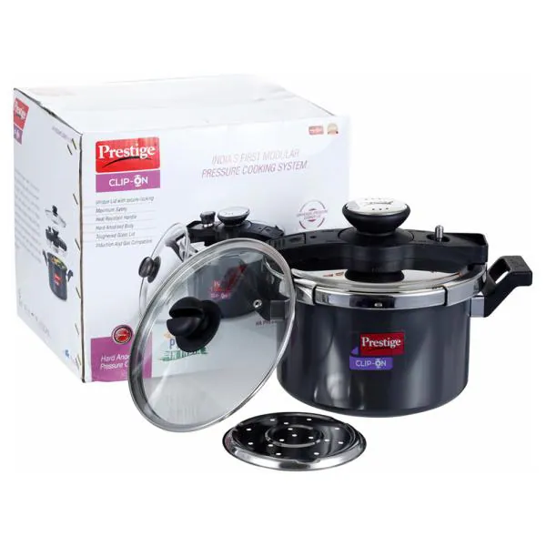 Prestige Duo Hard Anodised Clip On Pressure Cooker 5 L JioMart