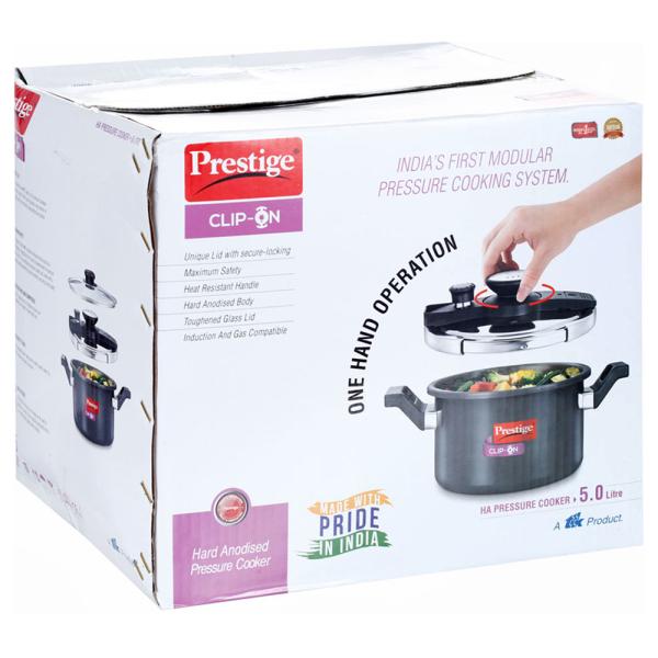 Prestige Duo Hard Anodised Clip On Pressure Cooker 5 L JioMart