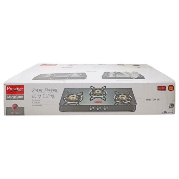 Prestige Marvel Plus Black Toughened Glass Top 3 Burner Gas Stove JioMart