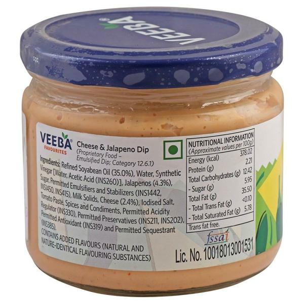 Veeba Cheese & Jalapeno Dip 300 g JioMart