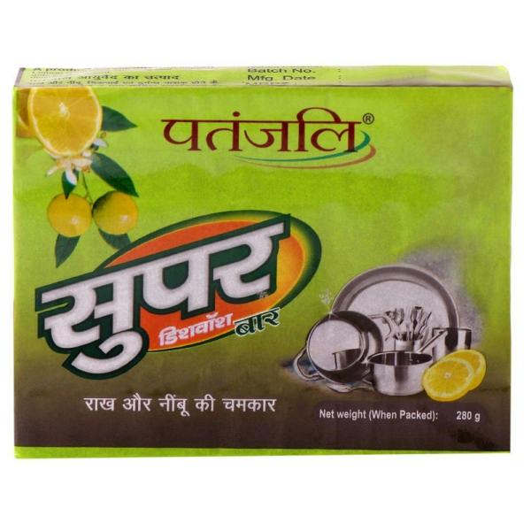 Patanjali Lemon & Wood Ash Super Dishwash Bar 280 g JioMart