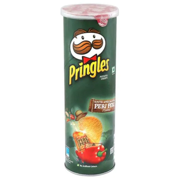 Pringles South African Style Peri Peri Potato Crisps 107 g JioMart