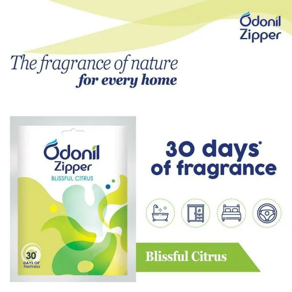 Odonil Zipper Blissful Citrus Air Freshener 10 g JioMart