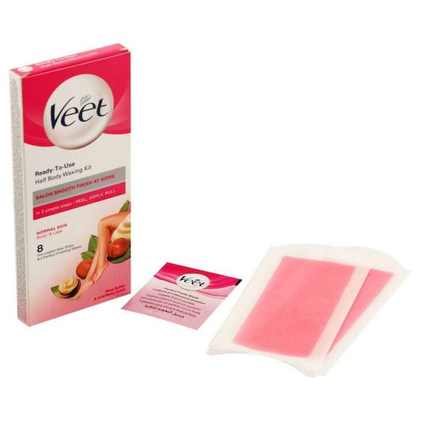 Veet ReadytoUse Half Body Waxing Kit for Normal Skin 8 pcs JioMart