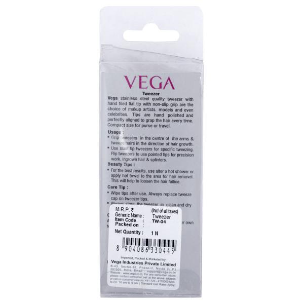 Vega Rubber Grip Tweezer (TW04) JioMart